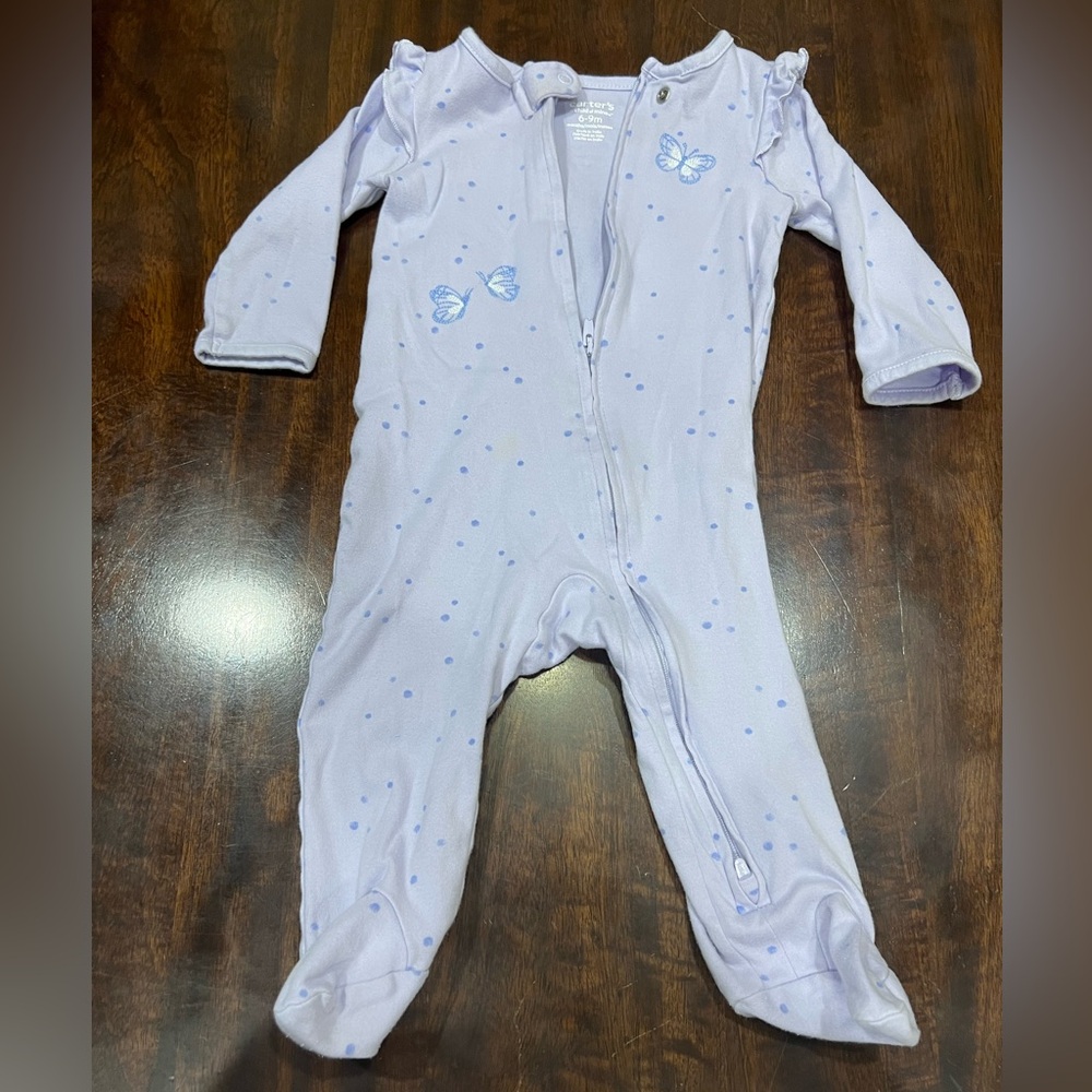 Carter’s Purple Butterfly 2 Way Zip Sleep & Play (6-9M)